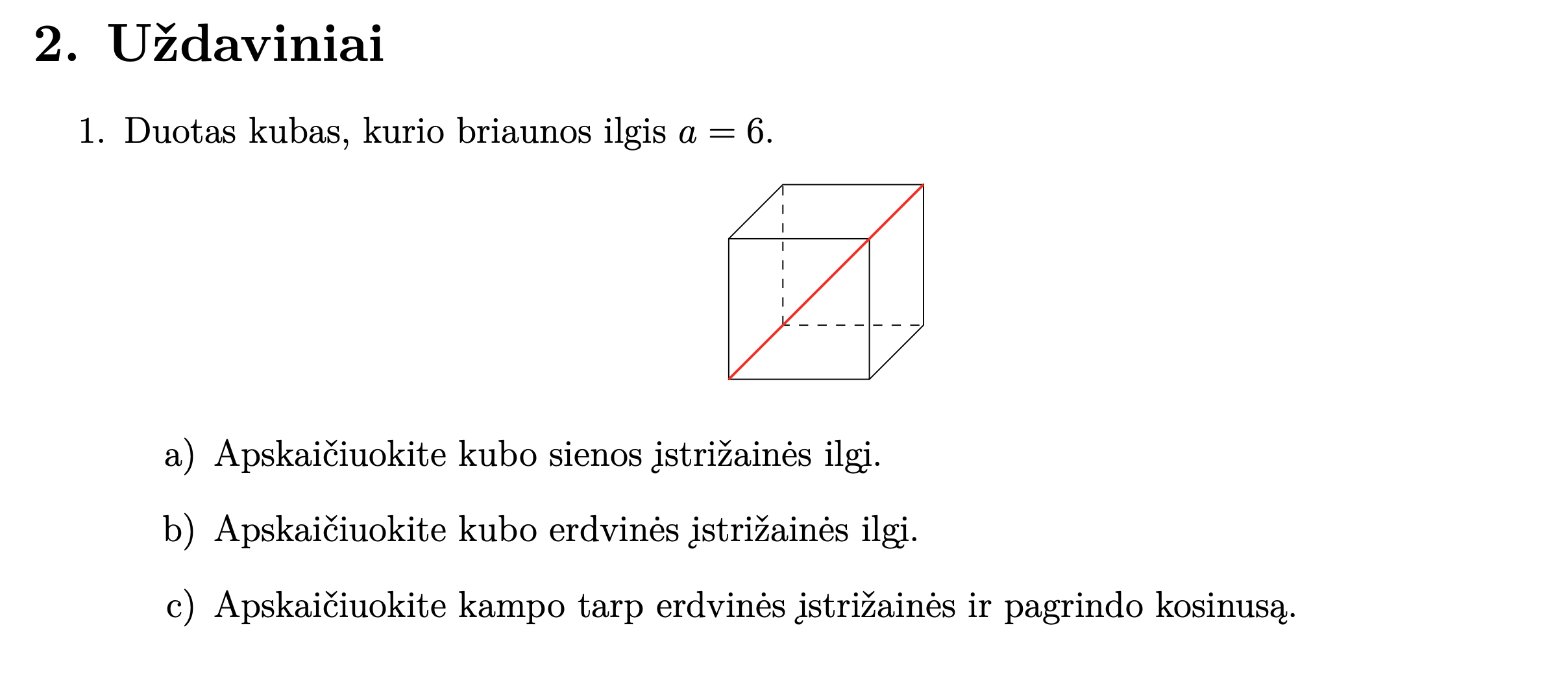 Uždavinio pavyzdys 2